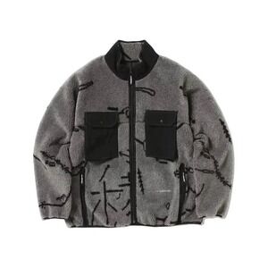 And Wander Men's XXL (2XL) 46 Map Key Fleece Jacket x Dajiro Ohara - New